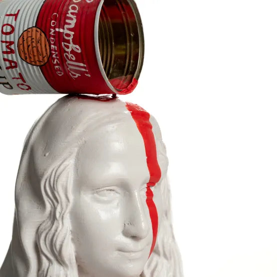 Pop Art Mona Lisa - Sculpture Décorative Pop Art Soupe aux Tomates
