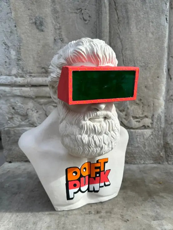Hercules Daft Punk Red Pop Art Decorative Bust Sculpture