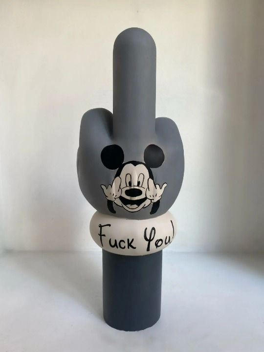 Mickey Middle Finger Pop Art Decorative Sculpture