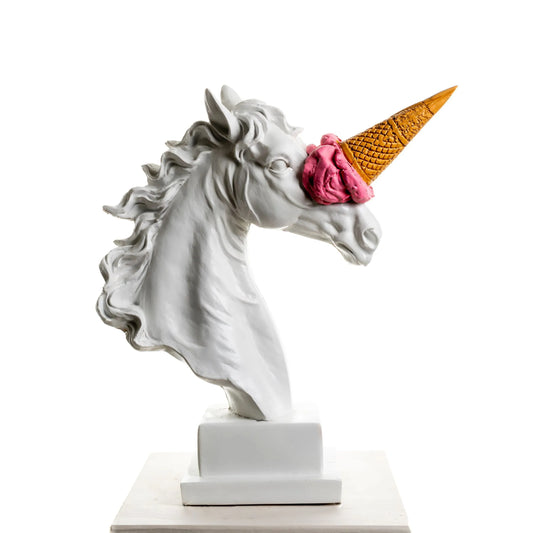 Sculpture Décorative Pop Art Cheval Crème Glacée