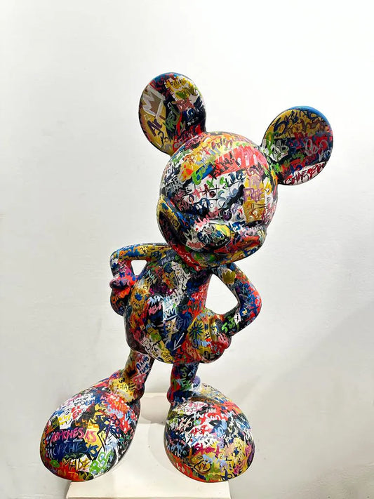 Mickey Basquiat Pop Art Decorative Sculpture